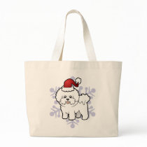 Christmas Bichon Frise Bags