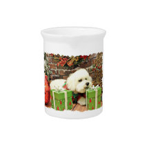 Christmas - Bichon Frise - Cooper Beverage Pitcher
