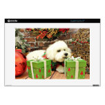 Christmas - Bichon Frise - Cooper Decal For 15" Laptop