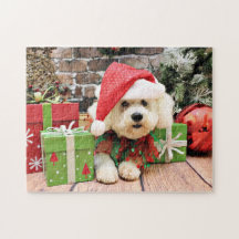 Christmas - Bichon Frise - Daisy Jigsaw Puzzles