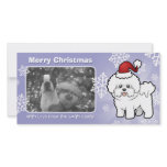 Christmas Bichon Frise Photo Greeting Card