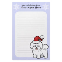 Christmas Bichon Frise Stationery Design