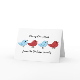 Christmas Bird Family card