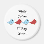 Christmas Bird Family Fridge Magnets