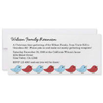 Christmas Bird Family invitations