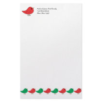 Christmas Bird Family stationery by candystore Christmas Bird Family stationery