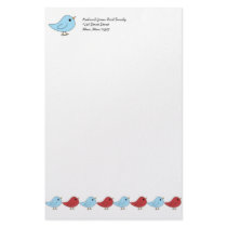 Christmas Bird Family stationery by candystore Christmas Bird Family stationery