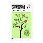 Christmas Bird with Mistletoe Postage