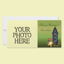 Christmas Birdhouse photo cards