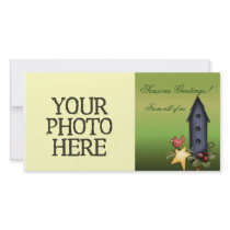Christmas Birdhouse Picture Card