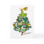 christmas birds greeting cards