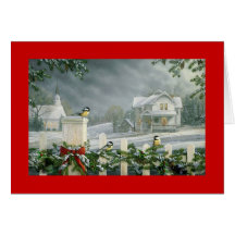 Christmas Birds Greeting Cards