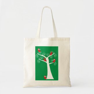 Christmas Birds in a Tree Bag