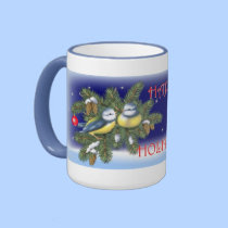 Christmas Birds mugs