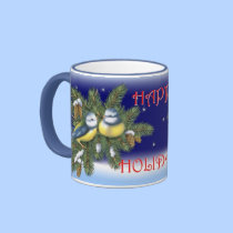 Christmas Birds mugs
