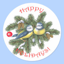 Christmas Birds stickers