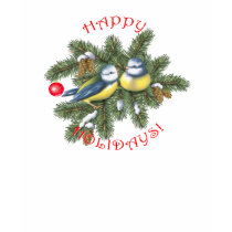 Christmas Birds t-shirts by Lidusik Christmas Birds t-shirts