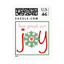 Christmas birth announcement stamp
