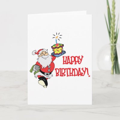 Christmas Birthday Greeting Card