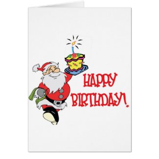 Christmas Birthday Greeting Card