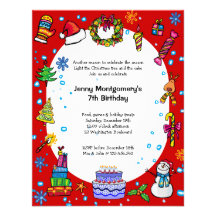 Christmas Birthday Party Invitation
