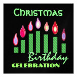 Christmas Birthday Party Personalized W839 invitations
