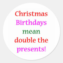 Christmas Birthdays Stickers