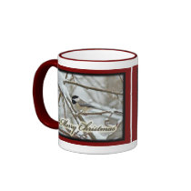 Christmas Black Capped Chickadee in Snow Mugs