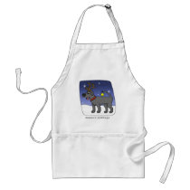 Christmas Black Lab aprons