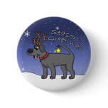 Christmas Black Lab buttons