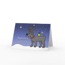 Christmas Black Lab Christmas Card by MenagerieMayhem Christmas Black Lab Christmas Card