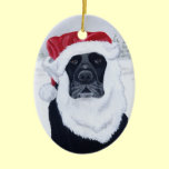 Christmas Black Labrador Santa ornaments