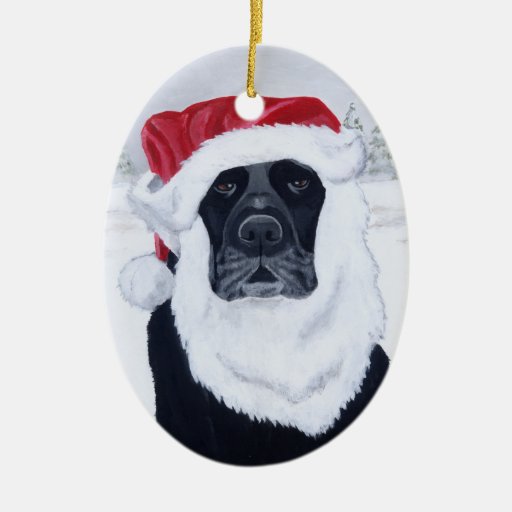 christmas black labrador santa double sided oval ceramic christmas black labrador santa double sided oval ceramic