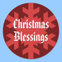 "Christmas Blessings" Snowflake [1] stickers