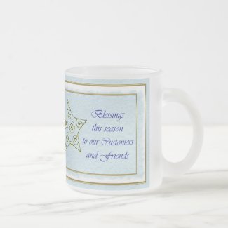 Christmas blessings to customer from business xmas mugs