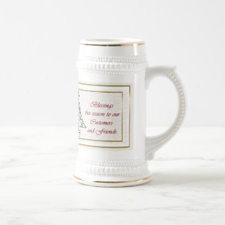 Christmas blessings to customer from business xmas mugs