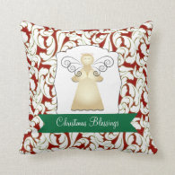 Christmas Blessings with Angel Throw Pillows