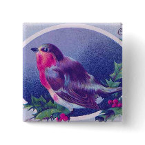 Christmas Blue Bird buttons