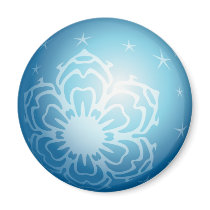 Christmas Blue Bubble Snowflakes & Stars magnets