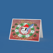 Christmas Blue Jay Greeting Card