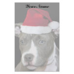 Christmas blue pitbull puppy Stationary Stationery