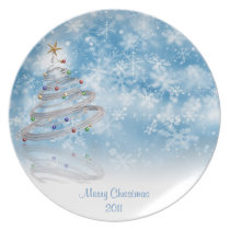 Christmas Blue plates