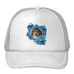 Christmas - Blue Snowflake - Beagle Puppy Trucker Hat