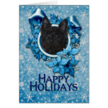 Christmas - Blue Snowflake - Cairn Terrier - Rosco Cards