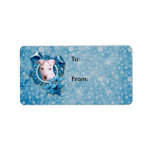 Christmas - Blue Snowflake - Pitbull - Petey labels