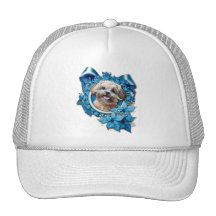Christmas - Blue Snowflake - ShihPoo - Maggie Trucker Hats