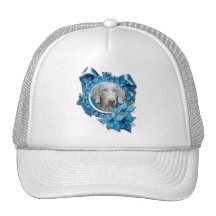 Christmas - Blue Snowflake - Weimeraner - Blue Eye Hats