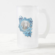 Christmas - Blue Snowflake - Weimeraner - Blue Eye Coffee Mugs