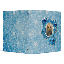 Christmas - Blue Snowflakes - Afghan Vinyl Binders