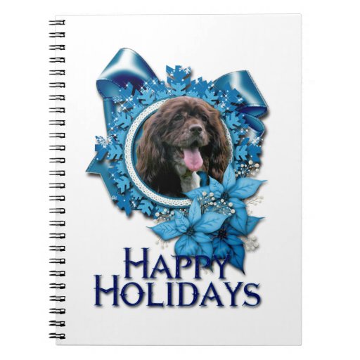 Christmas - Blue Snowflakes - Cocker Spaniel Spiral Note Books